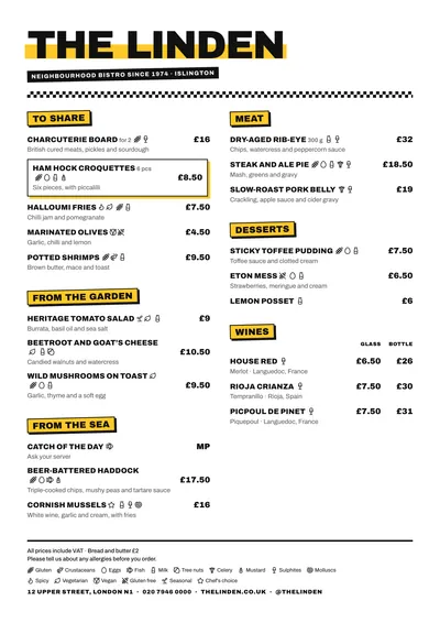 Sample menu in the Block design