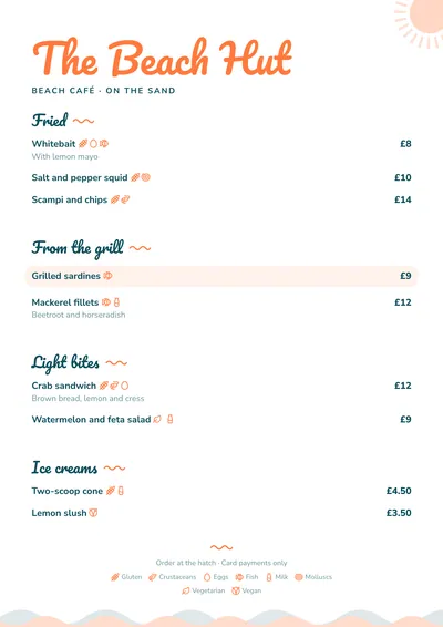 Beach café template