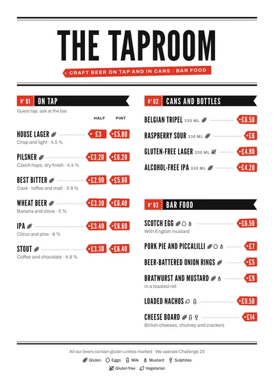 Craft beer bar template