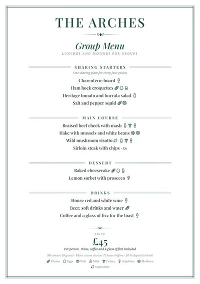 Group menu template