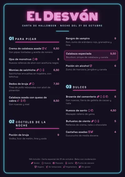 Plantilla de carta de halloween
