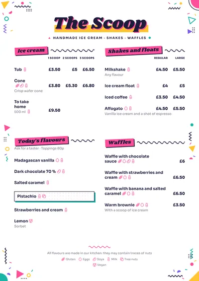 Ice cream parlour template