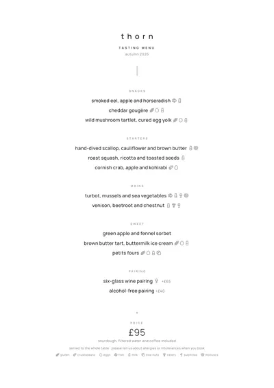 Tasting menu template