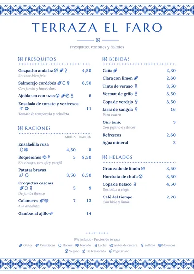 Plantilla de carta de terraza