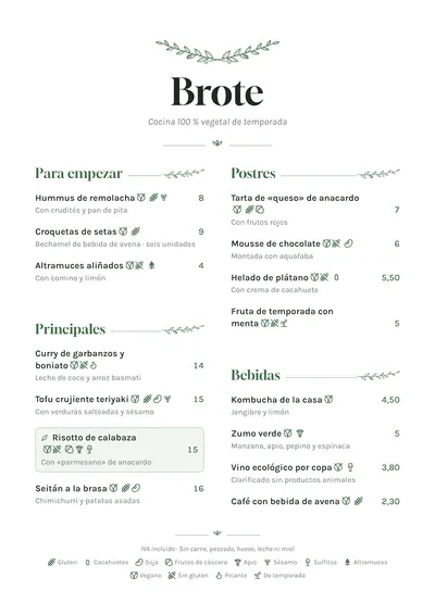 Plantilla de vegano